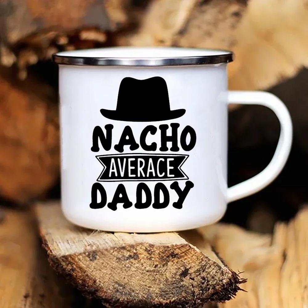 Coffee Tea Enamel Mug Father's Day Enamel Mug White Handled Cup Drink Water The Best Original and Fun Father's Day Gift