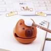 Capybara Wooden Fish Knock Decompression Toy: Cute Desktop Ornament for Kids' Birthday Gifts.