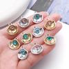 16X15mm Oil Drop Diamond Sea Shell Alloy Pendant Handmade DIY Earrings Necklace Bracelet Accessories