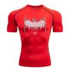 Compression Shirt for Men Fitness Gym Sport Running T-Shirt Rashgard High Elasticity Tops Tee Quick Dry Short Sleeve Elastic Tight