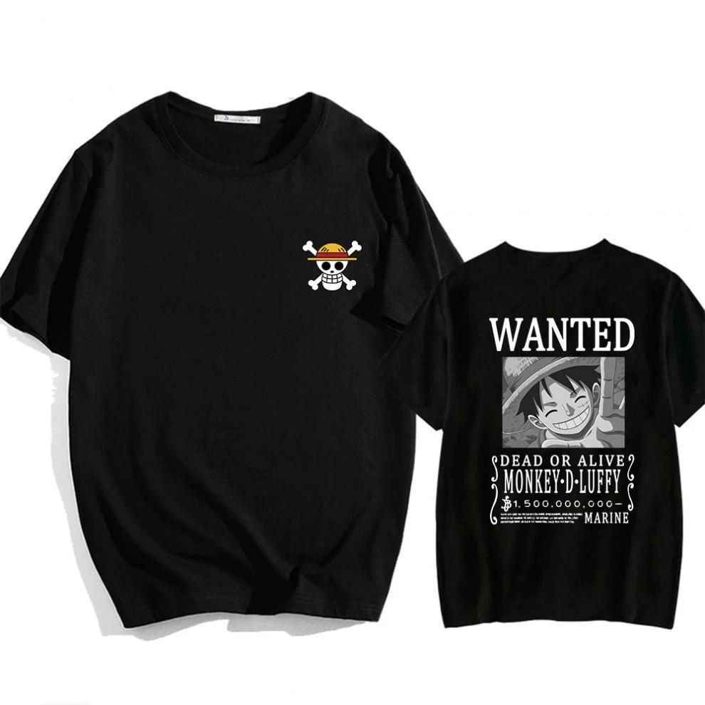 One Piece Luffy Cosplay Anime Manga Sports T-Shirt Tee Black Polyester XL