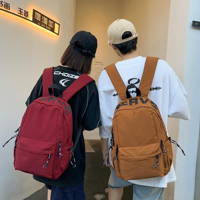 School Bag Female College Student Simple Personality Lightweight High School Student Large Capacity Backpack Men Commuter Backpack Men
