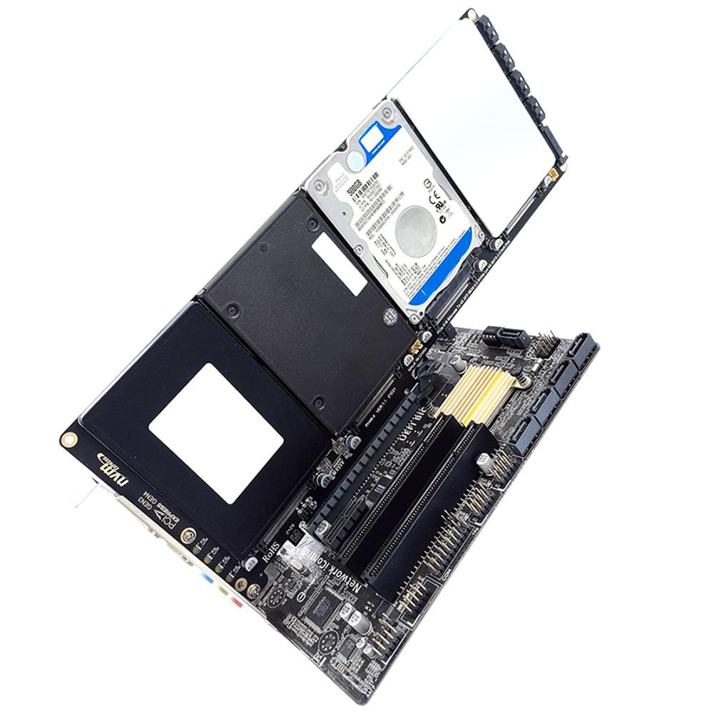 4-Port NVMe Interface PCIe X16 Conversion Card Motherboard Support PCIe X4x4x4x4 Bifurcation U.2 PCIe Adapter with LED Indicator