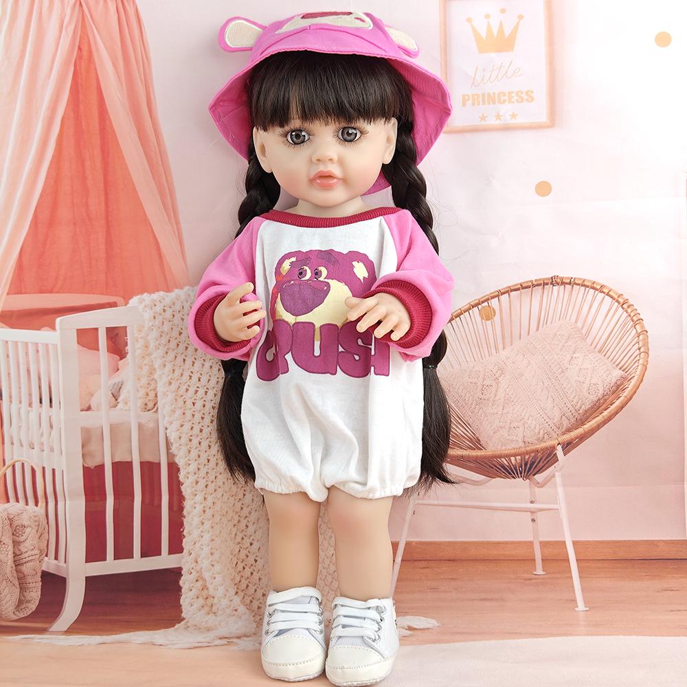 55cm Weiche Gummi-Babypuppe - Singt, Sitzt, Liegt - Perfektes Kindertagsgeschenk