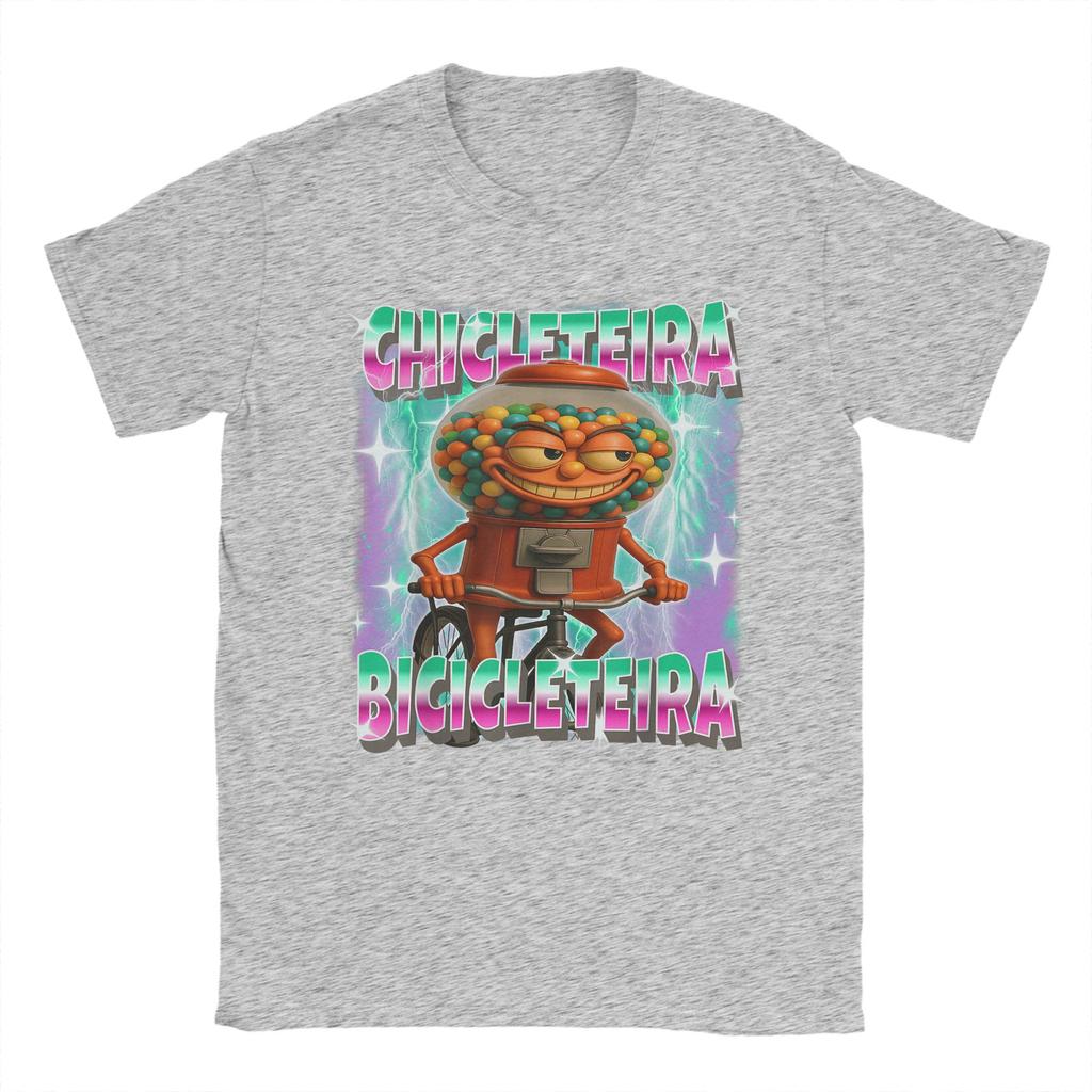 Men's Chicleteira-Bicicleteira Italian Brainrot Chiclete Bicicleta T Shirts   Clothing Short Sleeve O Neck Tees T-Shirts