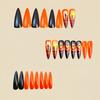 Trendy Fake Nail Halloween Theme Stylish Almond Tip Ghostly Pumpkin Art Durability Comfortable False Nail For Daily Wear
