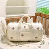 Borsa a Spalla Trapuntata Ricamata Borsa a Tracolla Borsa per Pannolini da Bambino Borsa da Viaggio Carina con Tracolla Regolabile Staccabile per Passeggiate Shopping Picnic