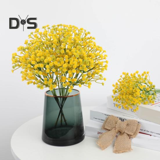 UV-Resistant Artificial Flowers 20&36 Stems Realistic Touch Gypsophila Bouquets for Weddings Home Decor Weatherproof Plastic Fake Flowers for Outdoor