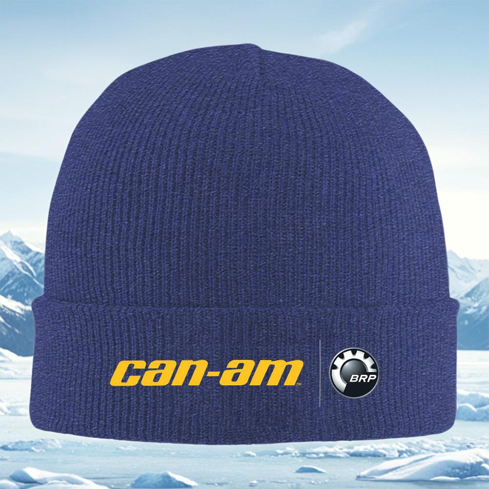 

Can-Am logo BRP emblem automotive brand Men Women Unisex Knitted Hat Beanie Pullover Cap Winter Thermal Warm Christmas Outdoor C