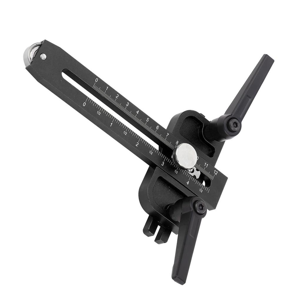 Table Saw Jig with Roller Dual Scale Woodworking Thin Ripping Locator Fits for 3Celsius4x3Celsius8 3Celsius8x1Celsius4 Inch T Slot