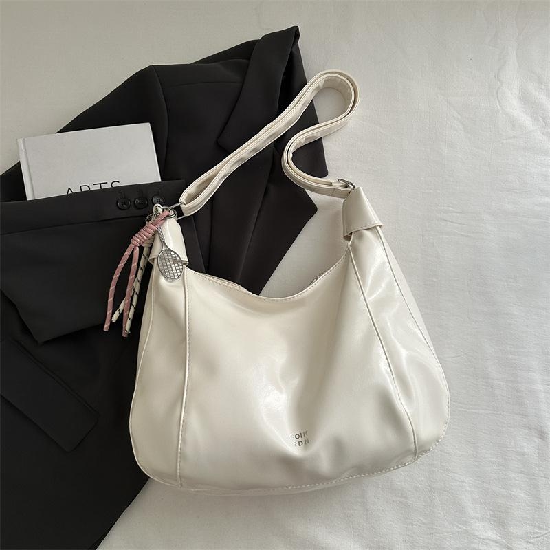 

Relaxed Style Large Capacity Bucket Bag for Women New Fashionable PU Leather Shoulder Tote Purse
