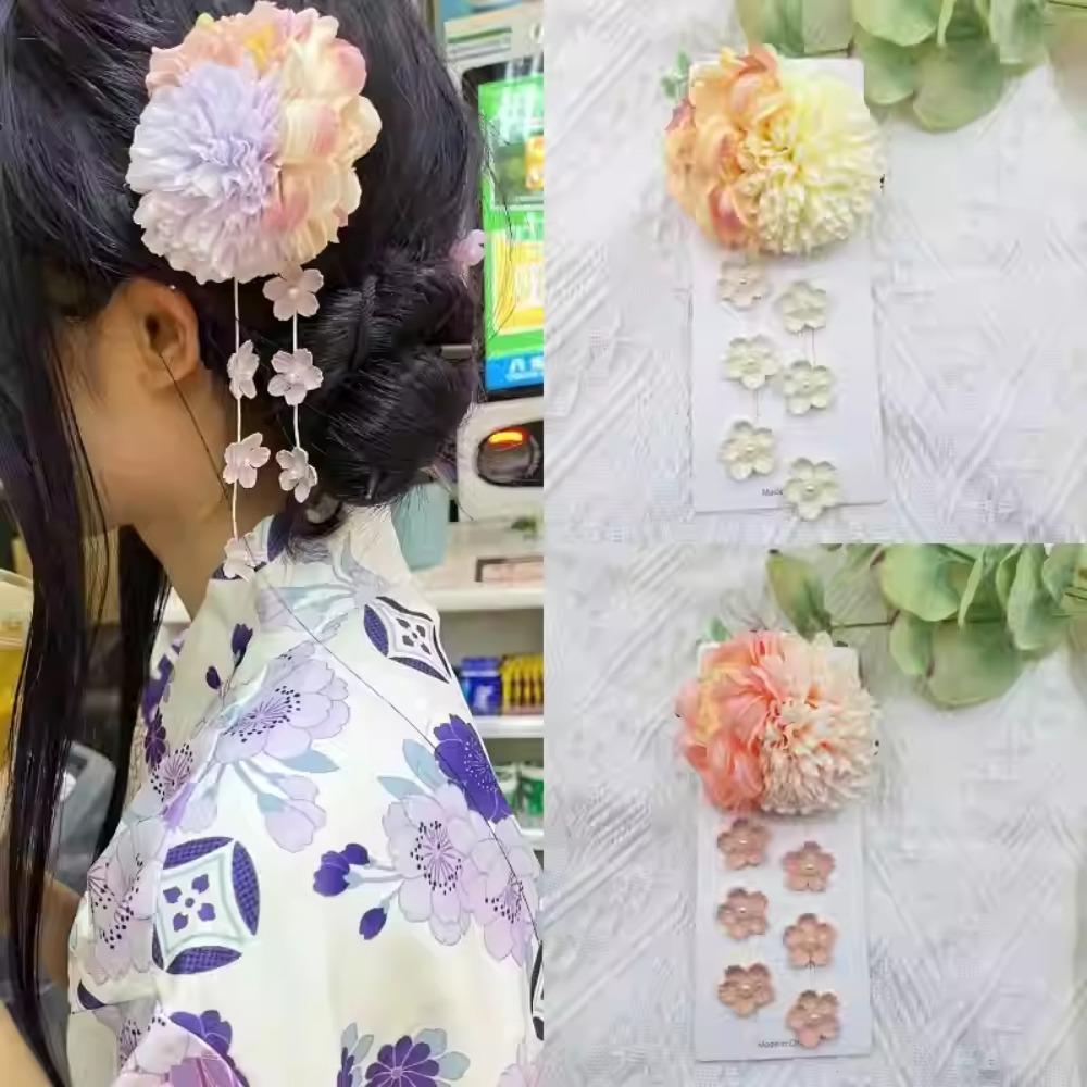 Sweet Tassel Duckbill Clip Chinese Style Hydrangea Hair Clip Fairy Barrettes  Ladies