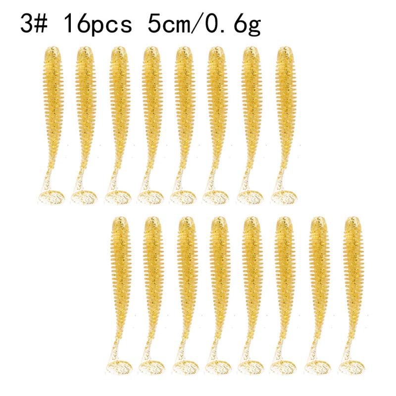 10/16 sztuk przynęty wędkarskie 5 / 7,5cm T śruba ogonowa przynęta wędkarska miękka przynęta bioniczna sztuczna przynęta silikonowa