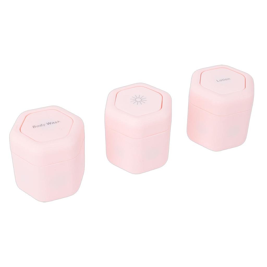 3 Pcs Magnetic Travel Toiletry Containers with Lids Hard Magnetic Cream Jars for Lotion Cleanser Shampoo Conditioner