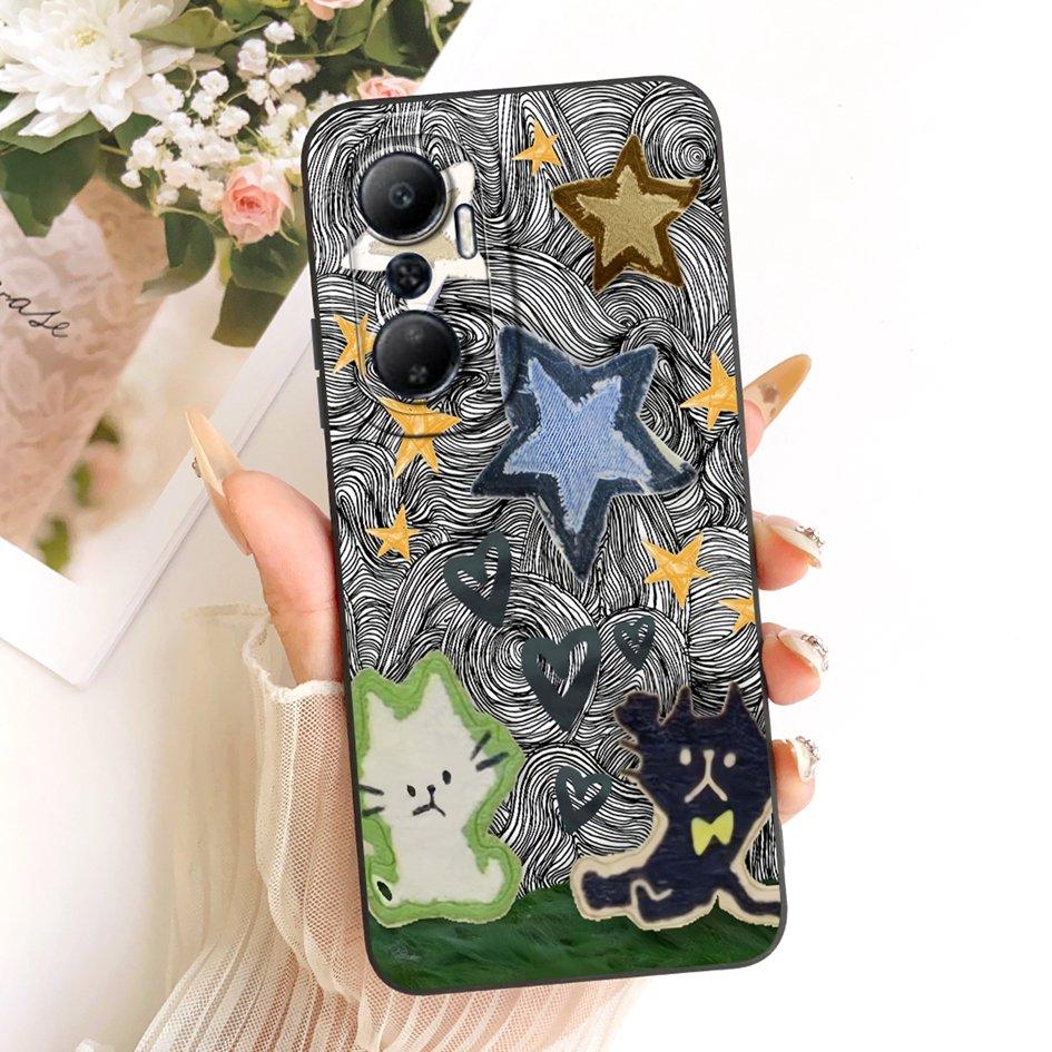 For Infinix Hot 20 Play Case X6825 Popular Flower Cover Soft Liquid Silicone Phone Shell For Infinix Hot 20s 20i Hot20 4G Covers