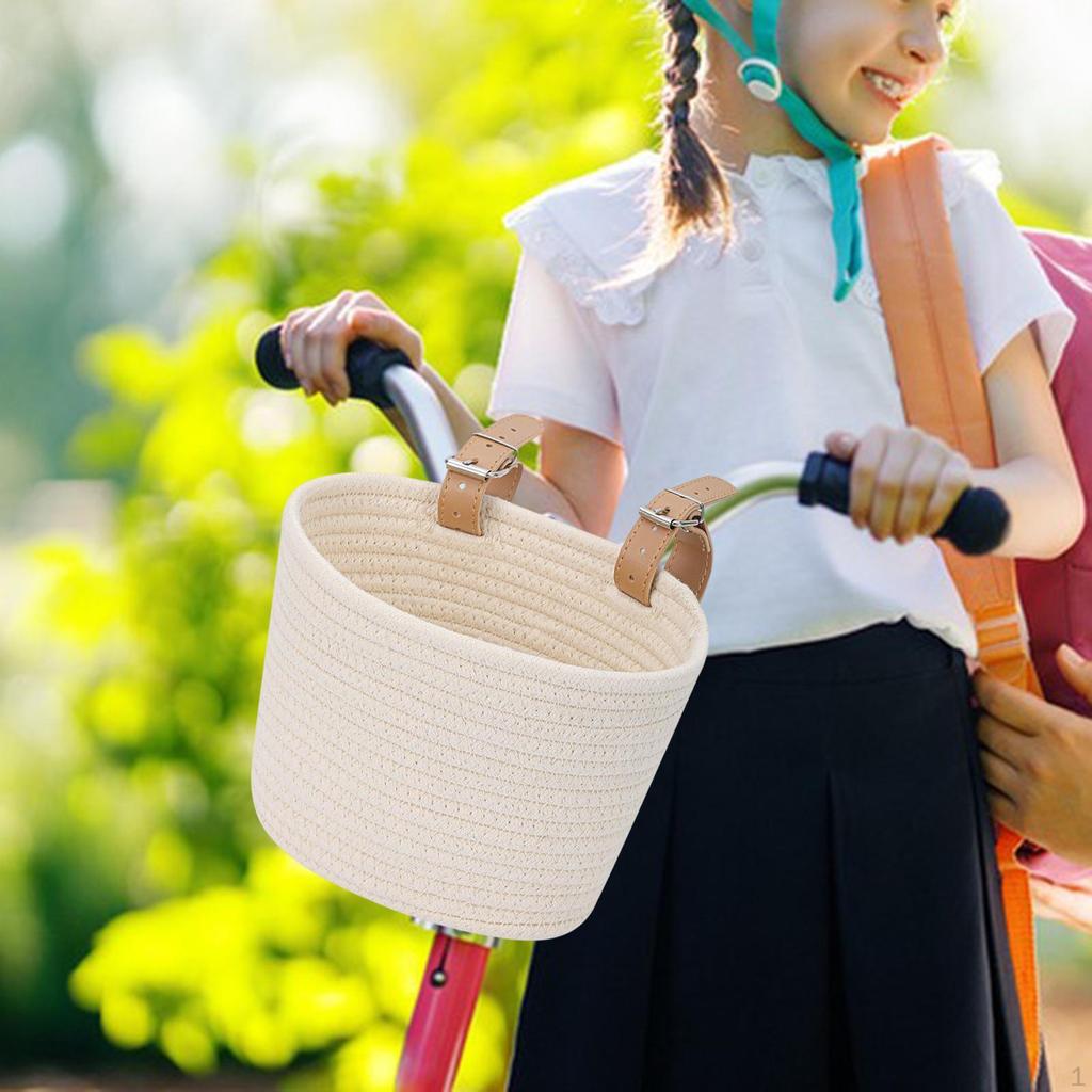 Kinderfahrradkorb Zubehör Dekoration, Gewebter Fahrradkorb vorne, für Kinder