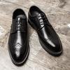 Formelle Hochzeitsschuhe in großer Größe 45 Spitzschuhe aus Leder 46 Brock Gravierte Business Herrenschuhe 830-Z