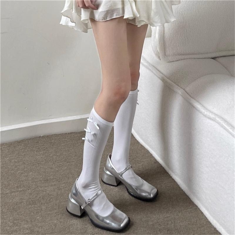 Womens Calf Socks, Sweet Girl Lace Ruffle Knee Socks Fashion Ladies Girl Princess Mesh Socks Japanese Stockings
