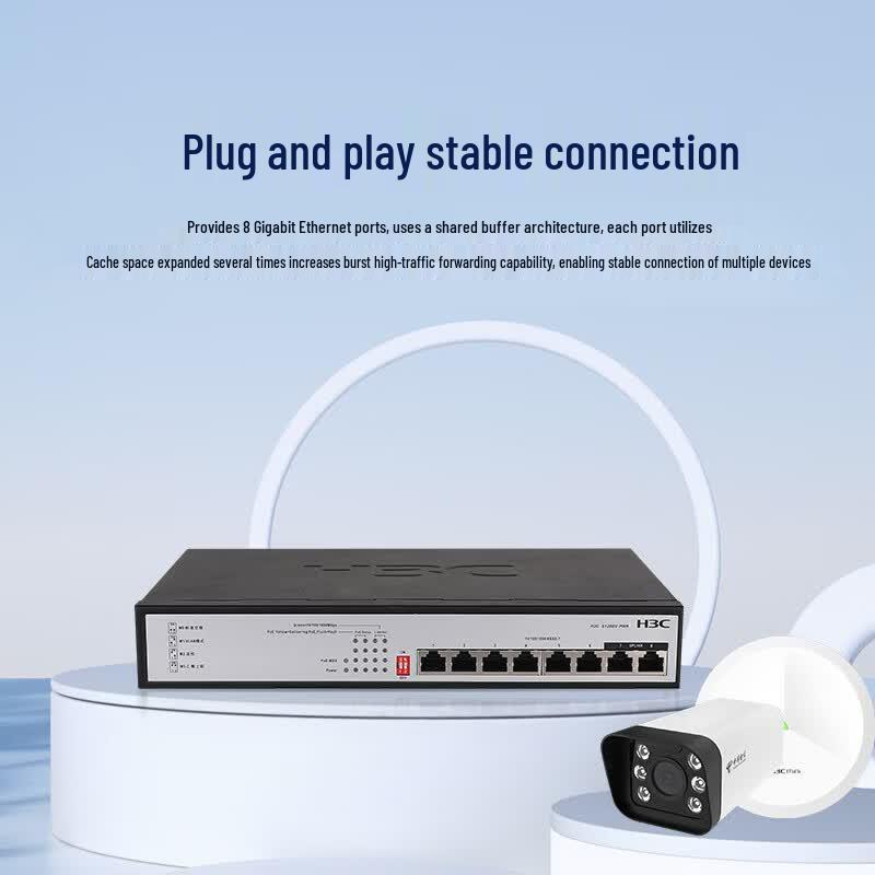 H3C S1208V-PWR 8-Port Gigabit PoE Switch