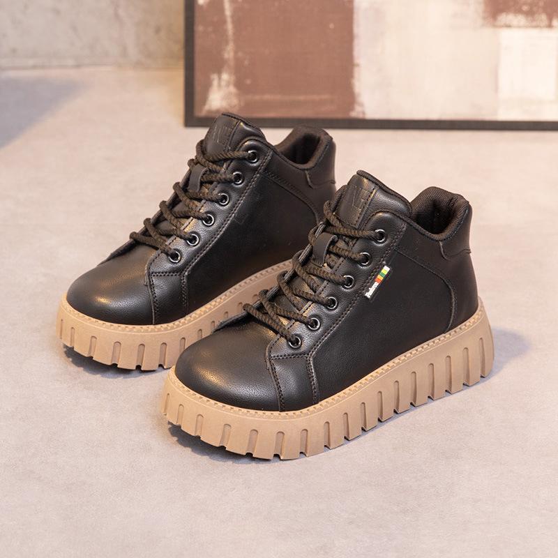 Women's New Versatile Elevator Mesh Boots Fashion Thick Sole Platform Elevated Height Increasing Short Boots Daily Wear