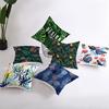 Nordic Green Plant Series Pillow Cover Peach Skin Printed Home Sofa Cushion Cover Pillow