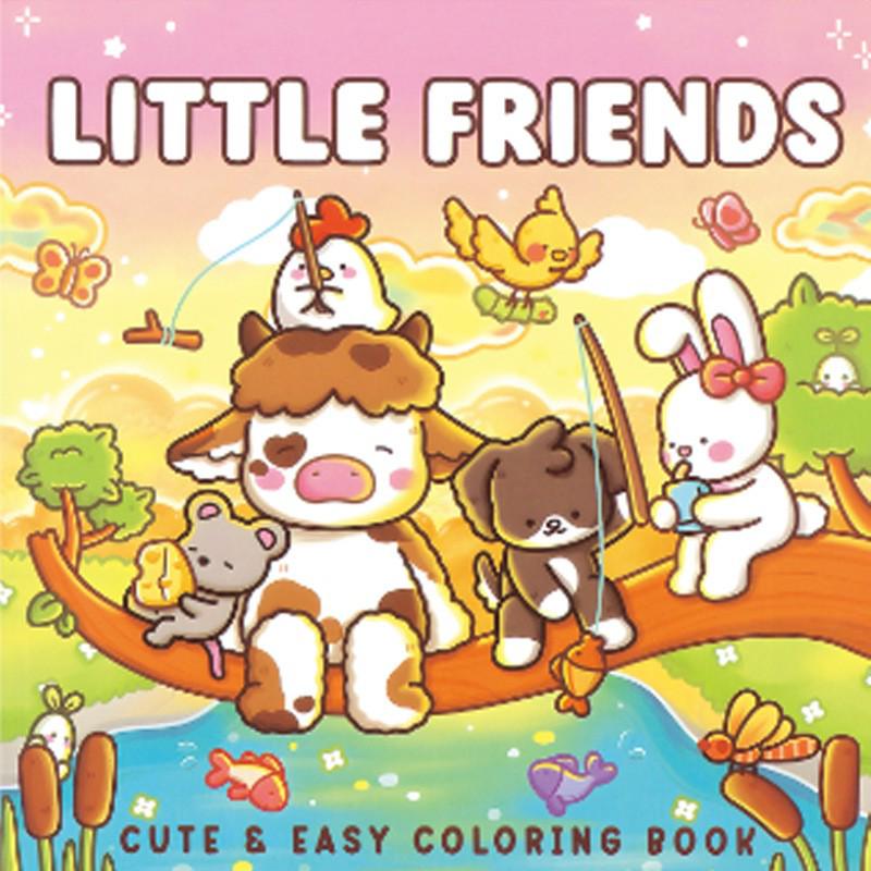 Cross-Border Adult & Teen Coloring Book: Cute Animal Characters for Easy Coloring