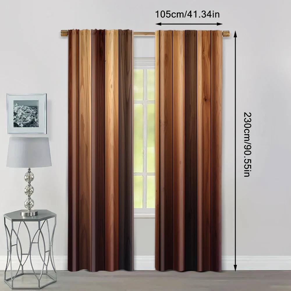 2pcs   Curtains&Drapes Abstract woodblock printing Versatile 100% Polyester (without rod) Holiday for Living Room   Bedroom