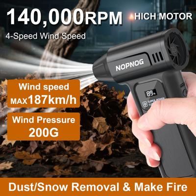 Blowing Snow 150000RPM Car Accessories Cleaning Blower Tool Portable 2025 New Electric Air Duster Car Fan Turbo Jet Fan Violent Hair Dryer