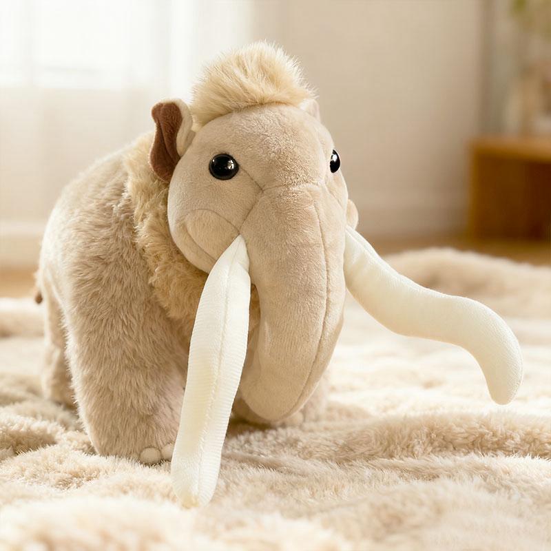 1pc 27cm Lifelike Mammoth Plush Toy Simulation Stuffed Animal Mammoth Soft Doll Home Decoration Kid Gift