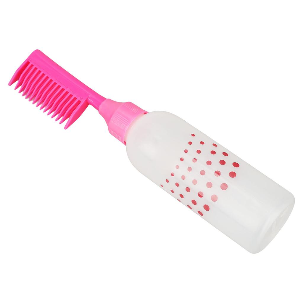 5pcs Hair Dye Comb Bottles Root Comb Color Applicators Dye Dispensing Pink Bottles with Graduated
