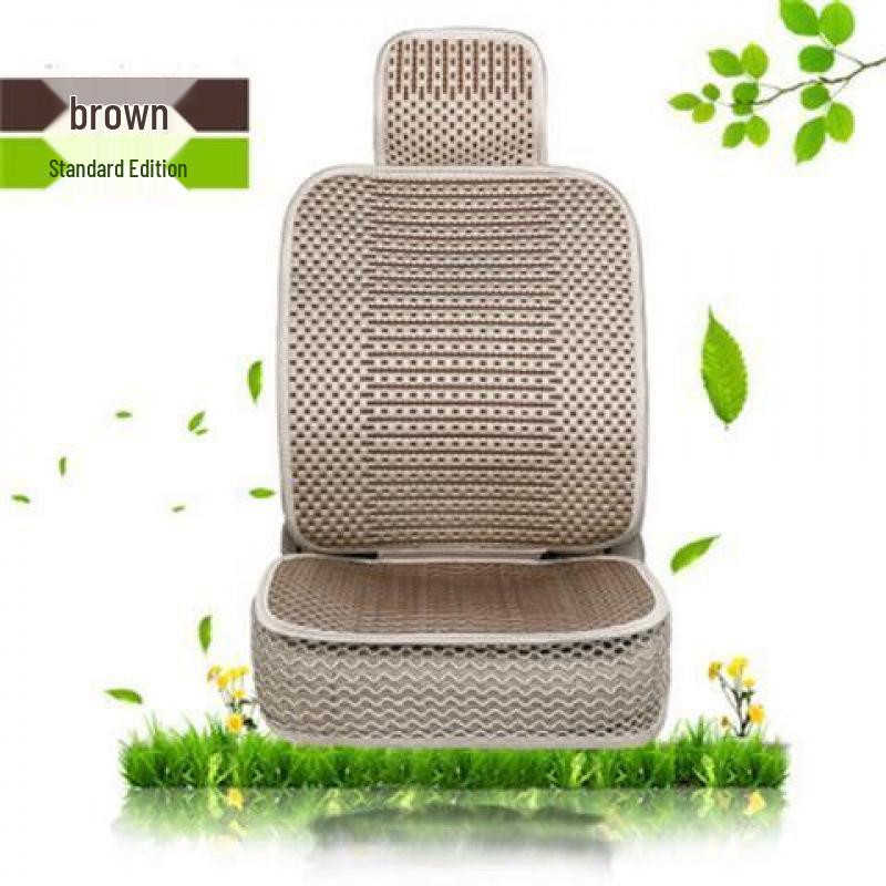 Universal Four Seasons Ice Silk Car Seat Cover - Breathable, Full Wrap, Fits Single, Five, or Seven Seats