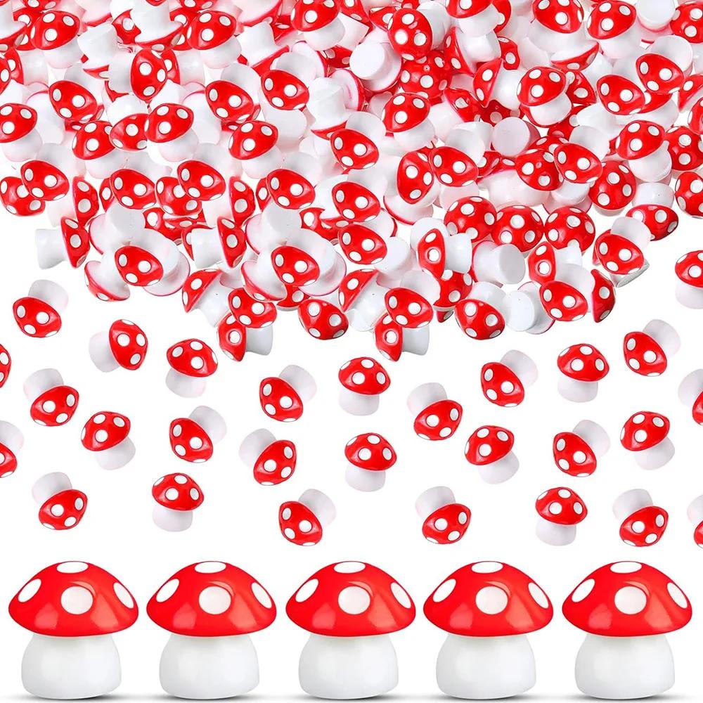 

50 шт. Крошечные смоляные грибы Мини-грибы Миниатюрные фигурки для микросада, ландшафта, террариума, поделок, украшения кукольного домика