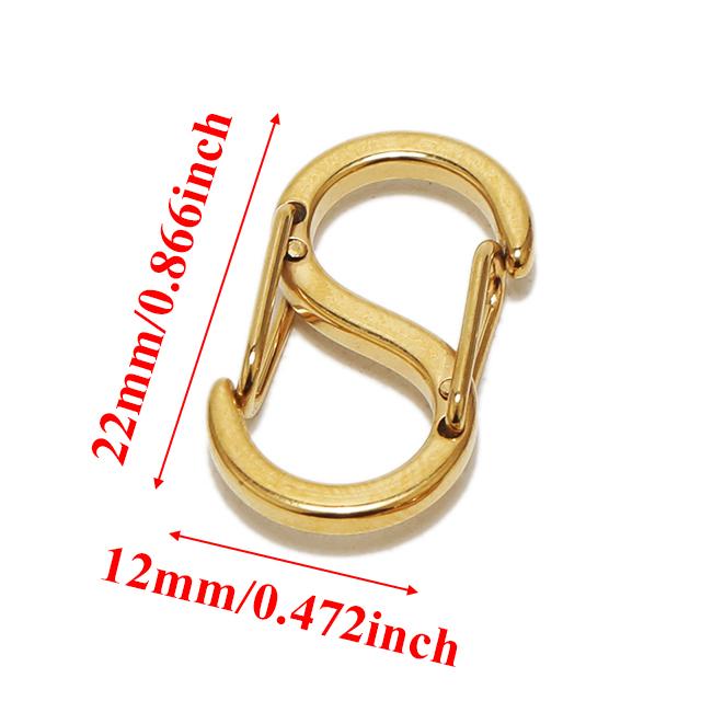 5Pcs 18k Gold Stainless Steel Chic Letter S Buckle Spring Lobster Clasps Necklace Hooks Bracelets Connector DIY Jewelry Making