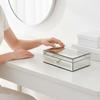 Glass Jewelry Box Luxury Multi-Layer Organizer Dustproof