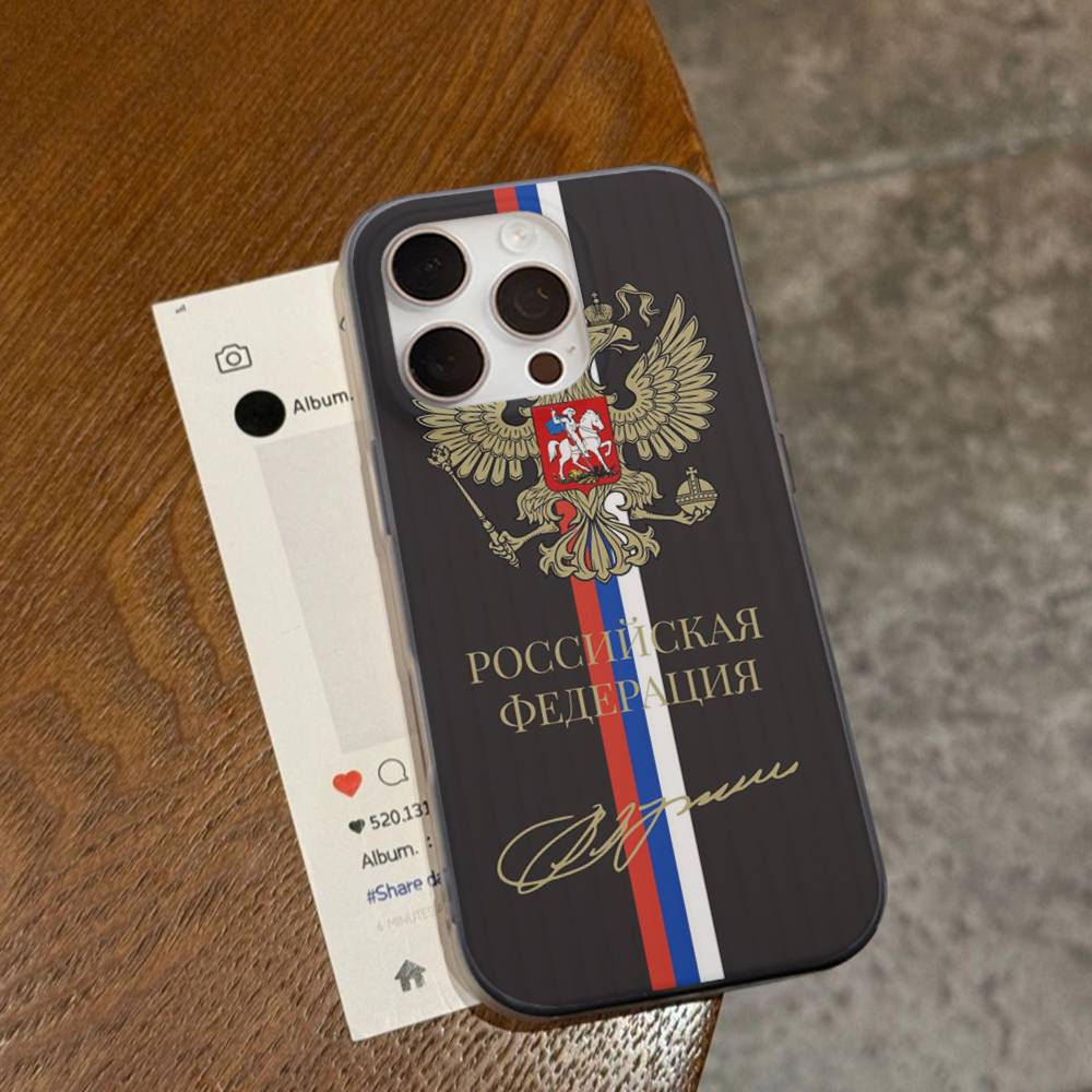 

Popular Flag Of Russia Corrugated Pattern For IPhone 17 16 15 14 13 12 11 16 Pro Max Plus Pro Non-slip Phone Cover iPhone 12 pro
