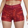 Nike Pro Letter Print Slim Fit Sports Shorts Women shorts Noble-Red FB5457-620