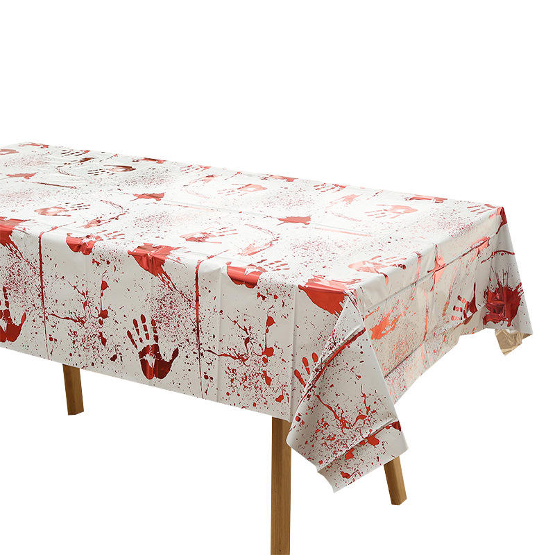 Halloween Decorations Disposable PEVA Tablecloth | Party Supplies for Table Backdrop Banner