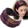 Ethnical Flower Headband Wide Face Washing Hair Hoop  Hair Styling Accessory