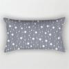 Patchwork Grey Geometric Pattern Print Decoration Bedroom Living Room Office Waist Support Home Rectangular Pillowcase