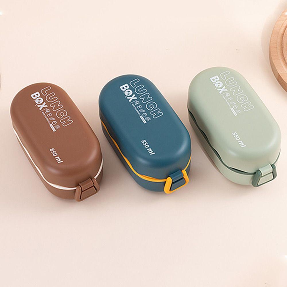 Reusable Portable Lunch Box 3 Grids Snack Food Box Lunch Container Divides Food Container  Camping