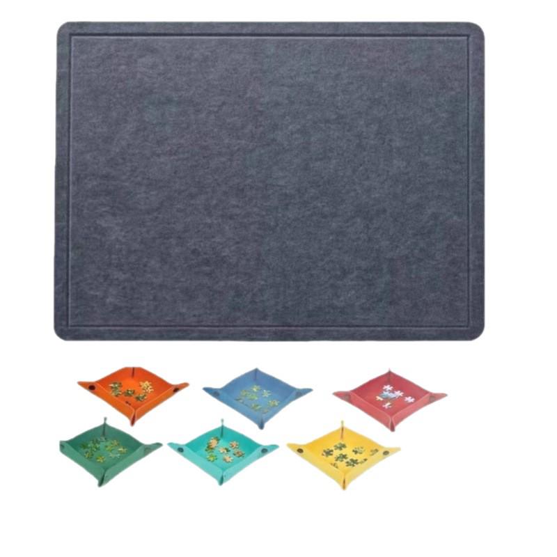 Foldable Felt Puzzle Board for Kids - Thickened and Portable Storage Solution