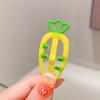 Colorful Flat Clip Hairpin Barrettes Casual Carrot Shape Headwear Bunches Clip 2000s Hair Clip Photo Props
