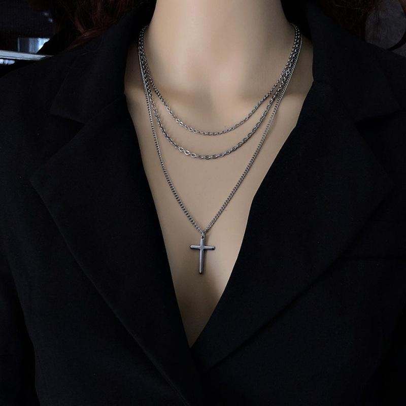Versatile Cross Pendant Necklace for Women and Men Trendy Statement Jewelry