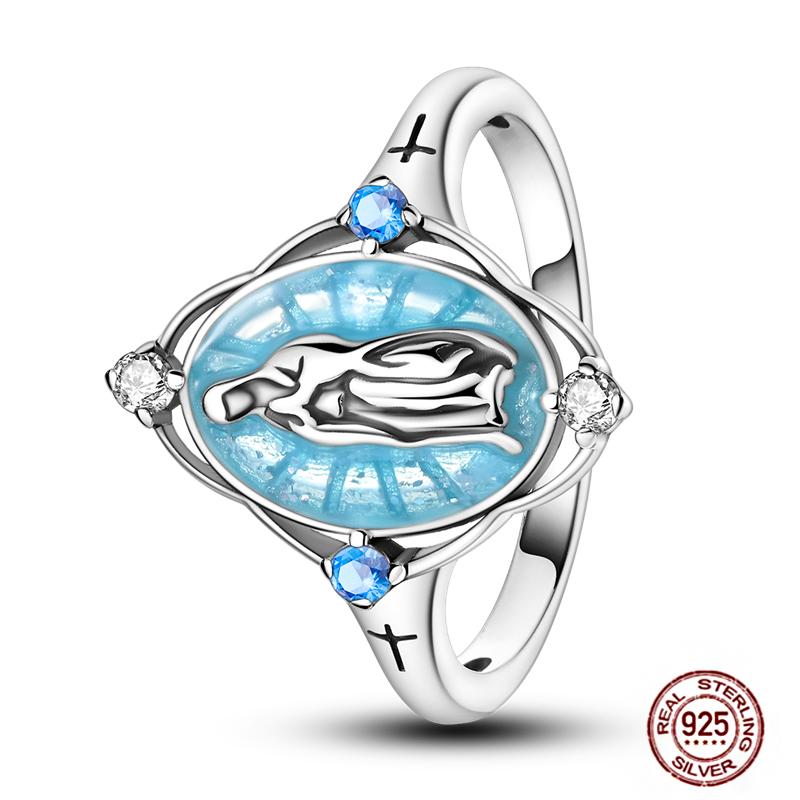Free Size 925 Sterling Silver Ring Butterfly Sun Moon Sunflower Crystal Original Adjustable Rings for Women Wedding Jewelry Gift