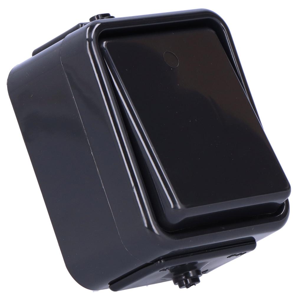 Single-pole Surface-mounted Switch, IP44, Black Cedar
