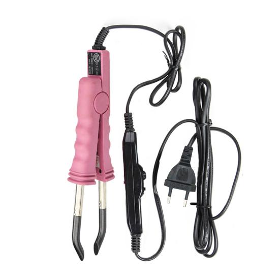 

Инструмент для наращивания волос с вилкой европейского стандарта, постоянная температура, быстрая нагревательная пластина, профессиональный термоплавкий утюг, соединитель, палочка, плоскогубцы, инструмент для укладки волос EU Plug розовый