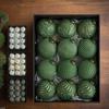 12Pcs Vintage Green Christmas Ball Ornaments 8Cm Retro Christmas Tree Baubles for Home Indoor Decor DIY Holiday Crafts Supplies