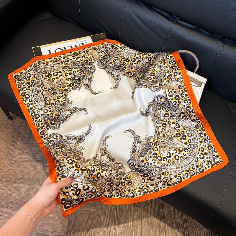 Mother's Day Silk Scarf Muse Festival Gift Simulation Silk Silk Scarf Premium Spring and Summer Square Scarf 71 Silk Decorative Small Scarf