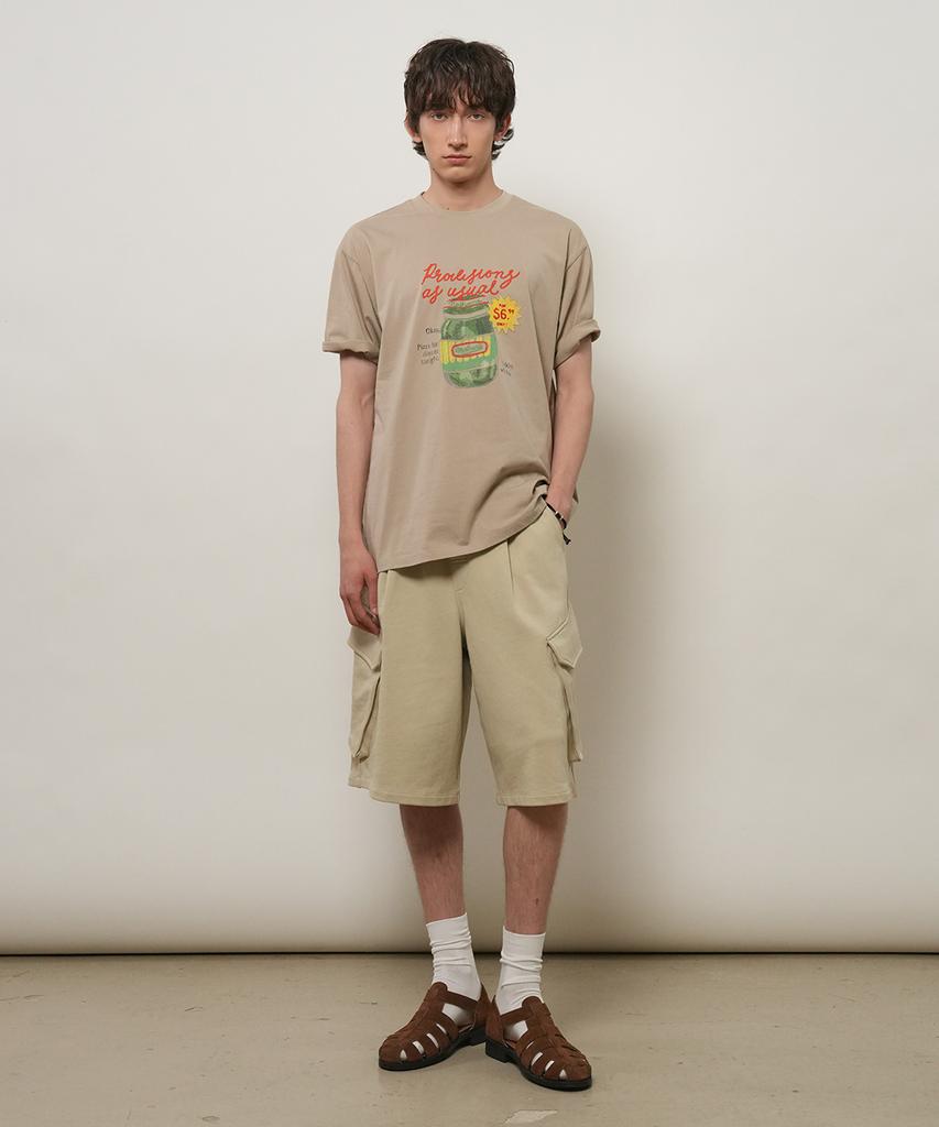 General Idea Man Cargo Sweat Half Pants [Sand] / Gf2Mhp020
