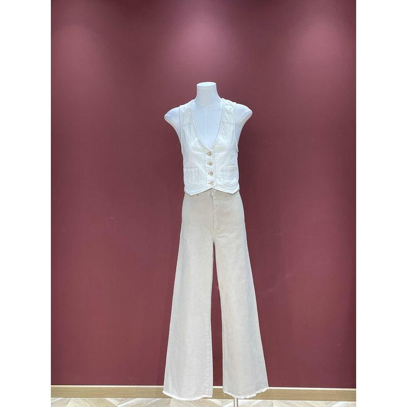 

Foreign Trade European and American Single Misslove High Waist High Elastic High Q Four-Sided Elastic Comfortable Washed Slightly Rough Edge Jeans Beige M